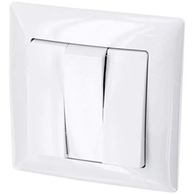 Imagen de Interruptor de serie triple empotrable, todo en uno, G1, blanco puro