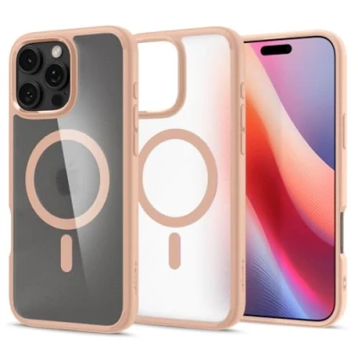 Imagen de Spigen Ultra Hybrid TPU Back Cover Rosa/Transparente Magnético Apple iPhone 16 Pro