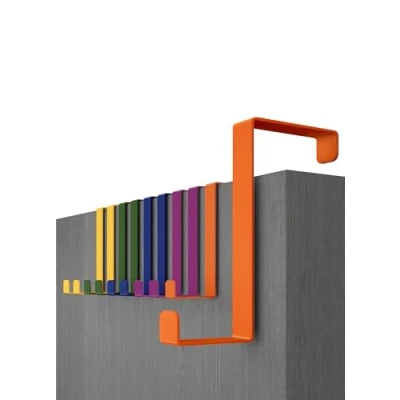 Imagen de Menz Perchero puerta, juego de 10 Percheros puerta coloridos 3,6 cm + 4,1 Colgador robusto, percha