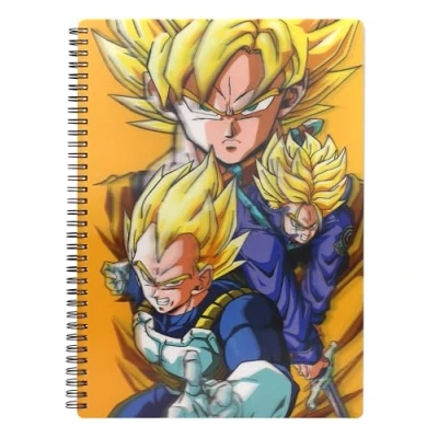 Imagen de SD TOYS Libreta efecto 3D Saiyans Dragon Ball Z 30 x 21 cm