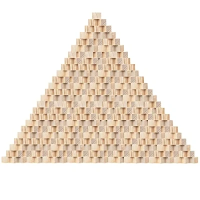 Imagen de Kurtzy Cubos de Madera Pequeños (Pack 300) 1 x cm Bloques Natural Pino Sin Acabado Educativos, Manualidades, Sellos, Puzzles, Números