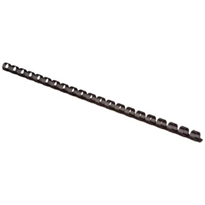 Imagen de LEITZ 35042 Canutillos de plástico DIN A4 21 anillas. (caja 100 ud.) 10 mm/65 hojas color negro