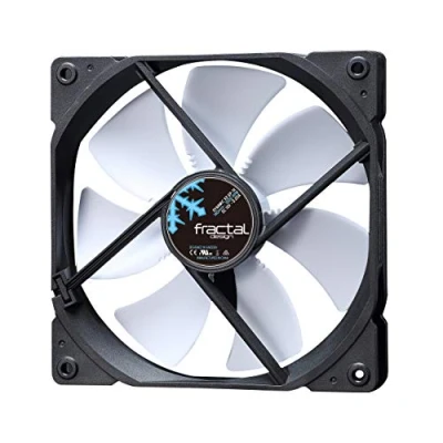 Imagen de Fractal Design Dynamic X2 GP,14 Ventilador de computadora , Optimizado para una alta ventilación 140 mm 1000RPM FDB,Rodamientos Puntales con forma aerodinámica 12v Negro/Blanco (Single)