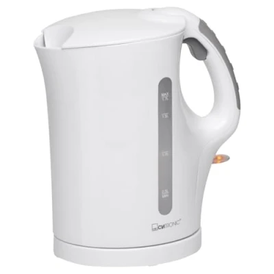 Imagen de Hervidor Clatronic® 1,7 L con desconexión automática y manual Filtro de cal extraíble máx. 2200Watt negro WK 3445 blanco