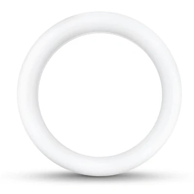 Imagen de Netuno 1 anillo de poliestireno 30 cm, grande en blanco, completo para corona Adviento, Pascua, flores, espuma poliestireno,