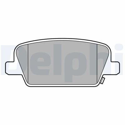 Imagen de DELPHI LP3554 Juego de pastillas freno con avisador acústico desgaste Chapa antichirridos sin accesorios HYUNDAI: Santa Fé IV
