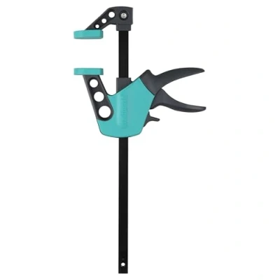 Imagen de wolfcraft Sargento monomanual EASY, 300 mm I 3021000 para una sujeción rápida y sin esfuerzo, ideal proyectos de bricolaje