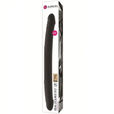 Imagen de Vibrador dobles Real double dong 42 cm negro y de silicona MarcDorcel