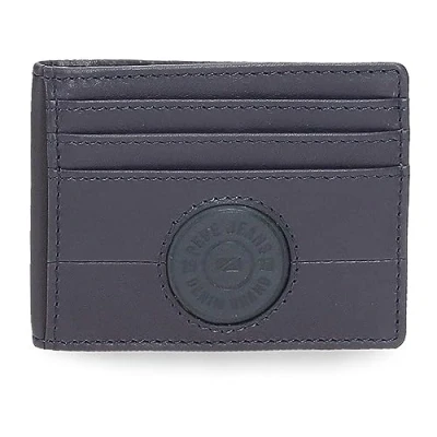 Imagen de Pepe Jeans Cracker Tarjetero Azul 9,5x7,5 cms Piel