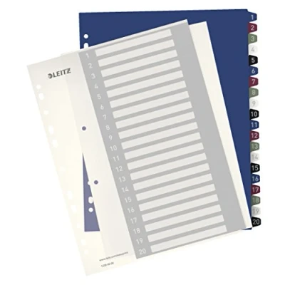 Imagen de LEITZ 12390000 Indice de proyectos imprimibles STYLE PP DIN A4 1 20