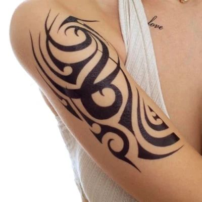 Imagen de Tatuaje Tribal Negro XL, Temporal Corporal, HB521, Negro, 2 x Tattoo
