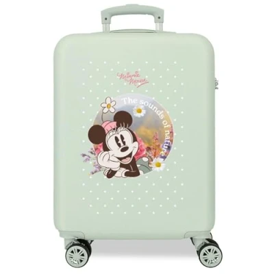Imagen de Disney Joumma Minnie Wild Nature Maleta de Cabina Verde 38x55x20 cms Rígida ABS Cierre combinación Lateral 34L 2 kgs 4 Ruedas Equipaje Mano