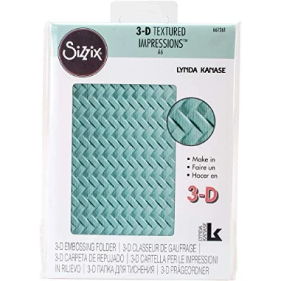 Imagen de Sizzix Ellison Europe Tejido por Lynda Kanase 3D Tief Plantilla para Estampados, Multicolor