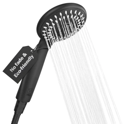 Imagen de H&amp;S Alcachofa de Ducha Universal con Alta Presión Agua Duchas Baño 5 Modos Diferentes Cabezal Potente Recambio Cromado Telefono Antical Chorros