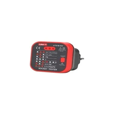 Imagen de UNI T UT07B EU Serie UT07 Probador de Enchufes con RCD para Enchufe la EU, 230V, 50/60 Hz