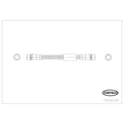 Imagen de CORTECO 19036536 Latiguillos de Freno Eje trasero 355 FIAT: Scudo II