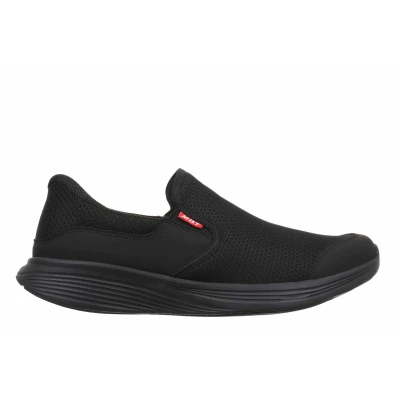 Imagen de MBT SF Modena III Slip On Zapatillas para Hombre. Calzado Fisiológico con Tecnología &amp; Fit un Uso Sin Esfuerzo. Upper de Malla Transpirable y Cuero Sintético. Color Negro