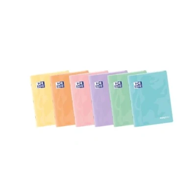 Imagen de Oxford, Libretas Grapadas A4, Cuadrícula 4x4, Tapa Plástico, 48 hojas, Pack 10 Cuadernos, Colores Pastel