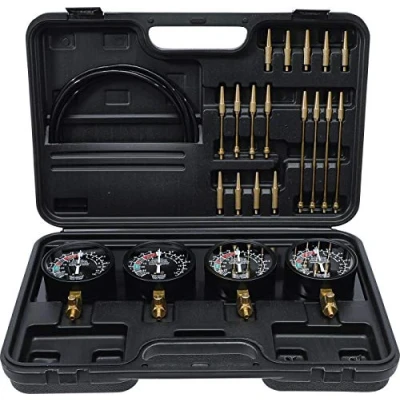 Imagen de BGS Diy 962670 Juego de comprobadores carburador con 4 manómetros 26 piezas