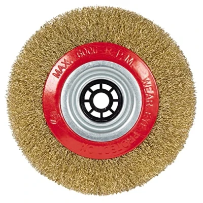 Imagen de Original Einhell Disco de cepillos como accesorio lijadora doble (Ø 150 mm, adecuado para TC BG B Einhell, alambres metal acero)