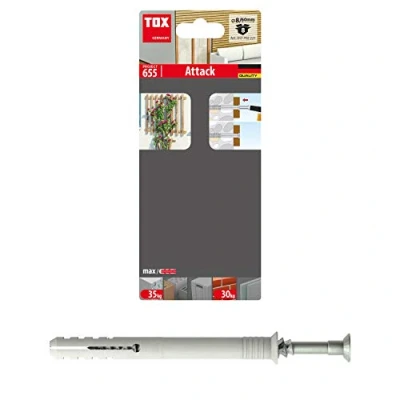 Imagen de TOX Taco clavo Attack 8x60 mm + tornillo, 8 piezas, 017702221
