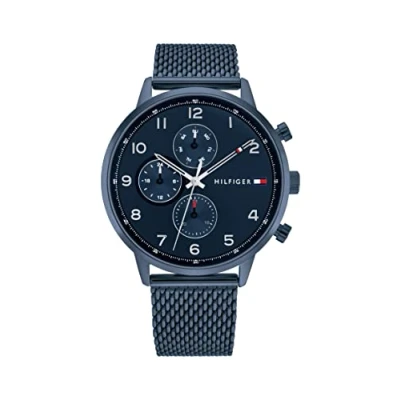 Imagen de Tommy Hilfiger Reloj Analógico de Cuarzo multifunción para hombre con correa malla acero inoxidable Azul 1791990