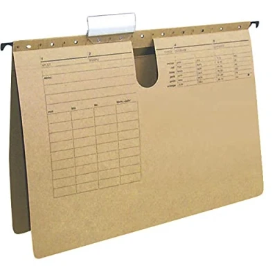 Imagen de Q Connect KF00554 Carpeta colgante (A4, cartón marrón, 250 g/m², grapado, 25 unidades), color negro