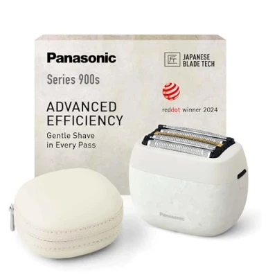 Imagen de Panasonic ES PV6B W803 Serie 900s Afeitadora, Afeitadora Eléctrica De 5 Hojas para Uso En Seco y Húmedo Hombres, Sensor Barba Responsivo, USB C, Estuche Transporte, NAGORI® Mármol Blanco