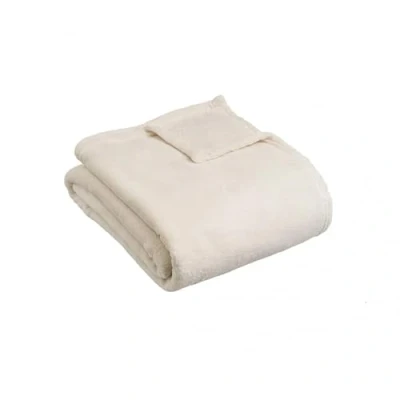 Imagen de DAMDAM GO Manta De Sofá Suave y Calido, Polar para Cama 100% Poliester 130x160 cm Blanco