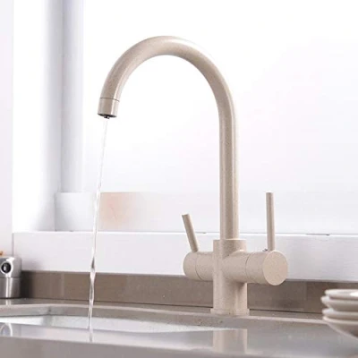 Imagen de Grifo Cocina Osmosis 3 Vias en 1 Avena, Ósmosis Inversa Doble Salida 360 Rotación, Filtro Agua Mezclador Fregadero