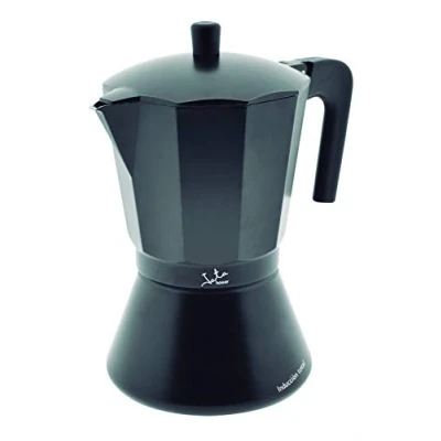 Imagen de Cafetera tradicional Jata Hogar CFI6, 6 Tazas, Asa sólida, Apta inducción, Negro