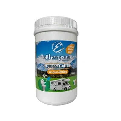 Imagen de Eithergreen DESGREGANT Elimina olores para Aguas residuales WC de Camper, Caravana 22 Sobres 30g