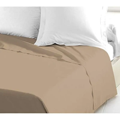 Imagen de Home Linge Passion Sábana encimera de 57 Hilos, Algodón, Beige, Alto, 240 x 300 cm