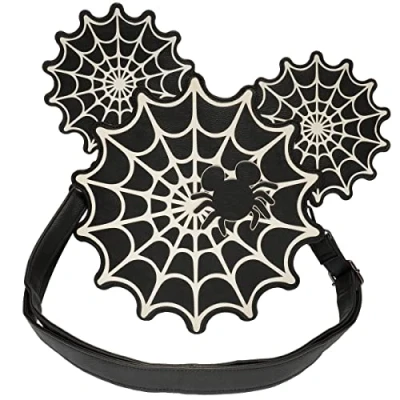 Imagen de Mickey Mouse Spiderweb que brilla en la oscuridad, color negro, Negro
