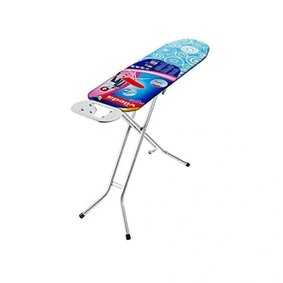 Imagen de Vileda Universal Tabla de planchar plegable, pequeña y estable, con altura regulable 75 91cm, medidas: 110 x 30 cm, color azul