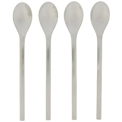 Imagen de Puresigns Latte Macchiato 3010427 Juego de cucharas (4 unidades, acero inoxidable 18/10, 18,5 cm), color plateado