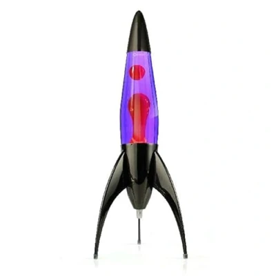 Imagen de Mathmos lámpara de lava Telstar Rocket (Negro Violeta/Rojo)