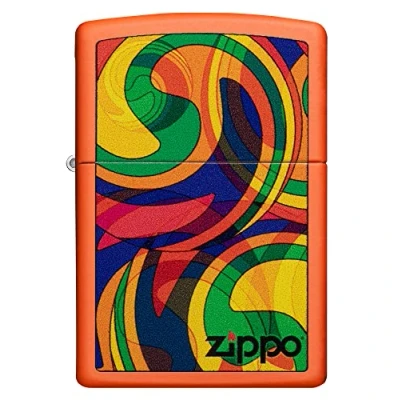 Imagen de ZIPPO Swirl Design Color Image Lemon Mechero de tormenta, Recargable, en Caja Regalo