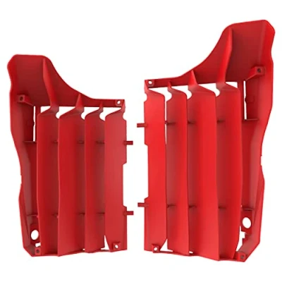 Imagen de Polisport 8464200002 Juego de Protectores radiador Fabricado en Polipropileno Resistente y Duradero sin herrajes Compatible con Motocicletas Honda Color Rojo