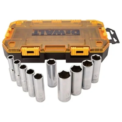 Imagen de DEWALT Juego de enchufes accionamiento, SAE, unidad 1/2 pulgada, 10 piezas (DWMT73814)