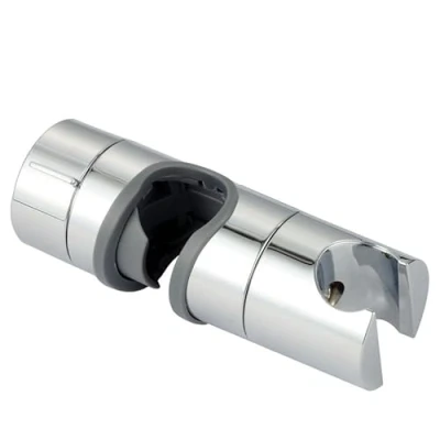 Imagen de INF Soporte de Ducha Mano, Ajustable, Giratorio 360 para Barra Deslizante 18 25 mm diámetro Exterior, plástico Grado ABS Cromado Pulido