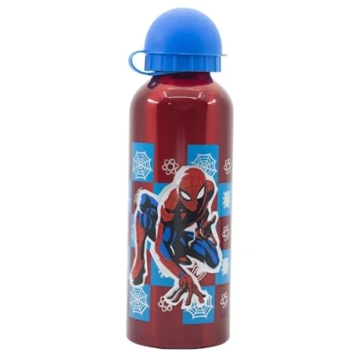 Imagen de Botella Infantil Spiderman Marvel Aluminio 530ml con Pico y Tapa