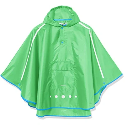 Imagen de Playshoes Poncho de Lluvia Plegable, Chaqueta Unisex niños, Verde, XL