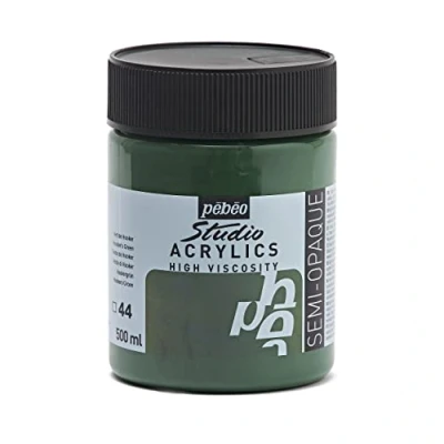 Imagen de Pébéo Acrílico Fine Studio Pintura Acrílica, 500 ml, Verde (Verde De Hooker)