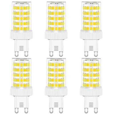 Imagen de RANBOO Bombillas LED G9 de 10W Equivalente a 50W 100W Lampara Halógena Blanco Frío 6000K 800lm AC 220 240V, No Regulable, Sin Parpadeo, para Lámparas Araña, Techo y Pared, 6 Unidades
