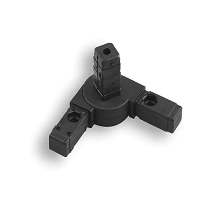 Imagen de 1 conector para tubo cuadrado con articulación, plástico/poliamida, negro (3 clavijas, 30 x 2,0 mm/ángulo 45 200)