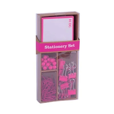 Imagen de APLI 18424 Set oficina Fluor Collection Rosa