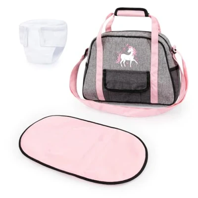 Imagen de Bayer Design 69033AB Bolso, Cambiador, pañal muñeco, Jeans Gris, Rosa, Color, Small