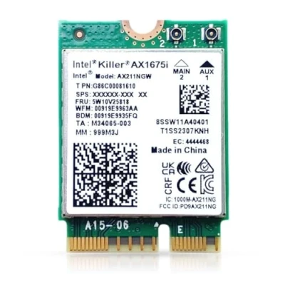 Imagen de HighZer0 Electronics AX1675i Killer Series Upgraded WiFi 6E Adapter Gaming CNVio2 M.2 Card 2.4 Gbps for PC Bluetooth 5.3 Support Requires Intel 11th+ Gen CPU (AX1675i)