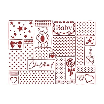Imagen de Stamperia D Stencil Daydream Patchwork
